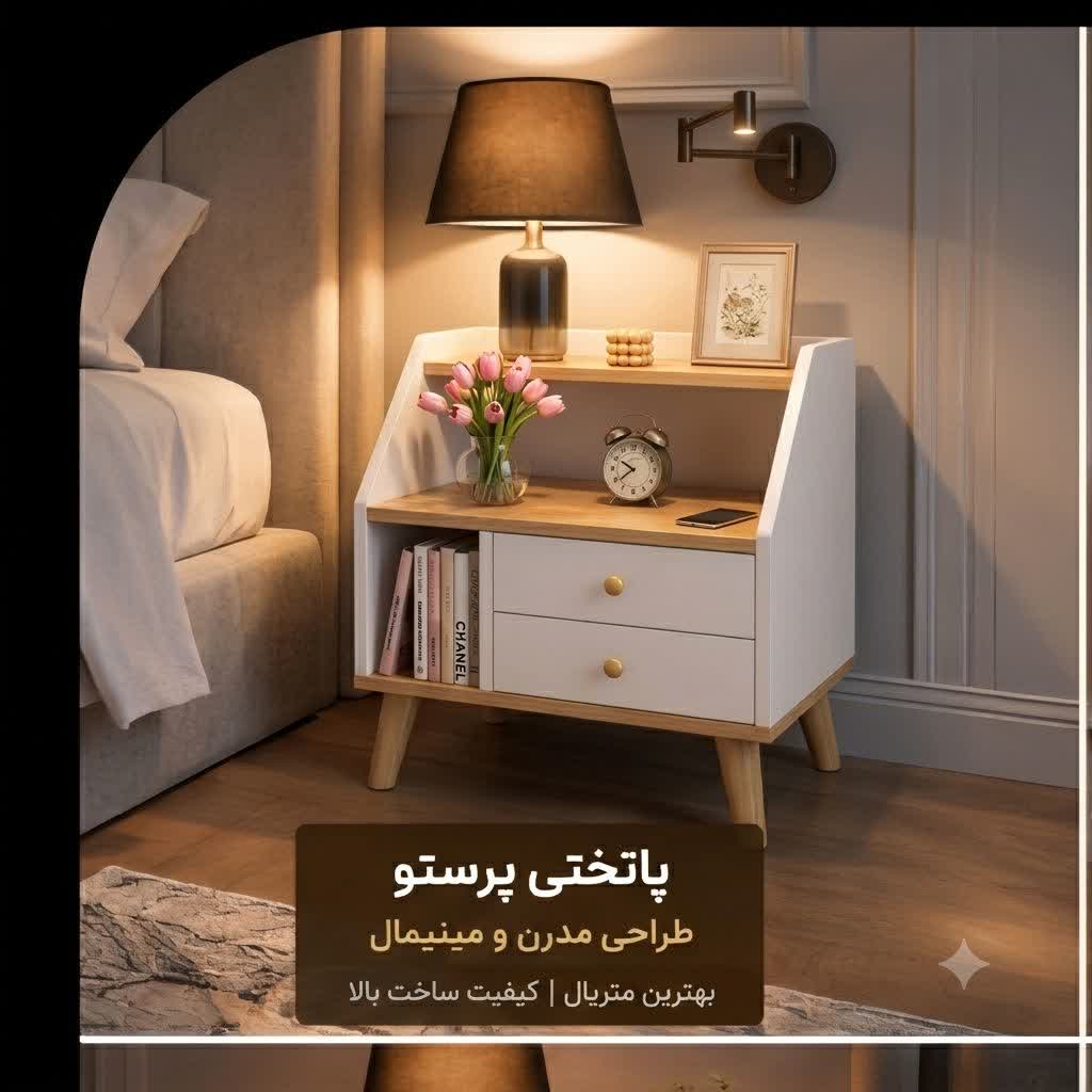 میز پاتختی آراز دکور مدل پرستو
